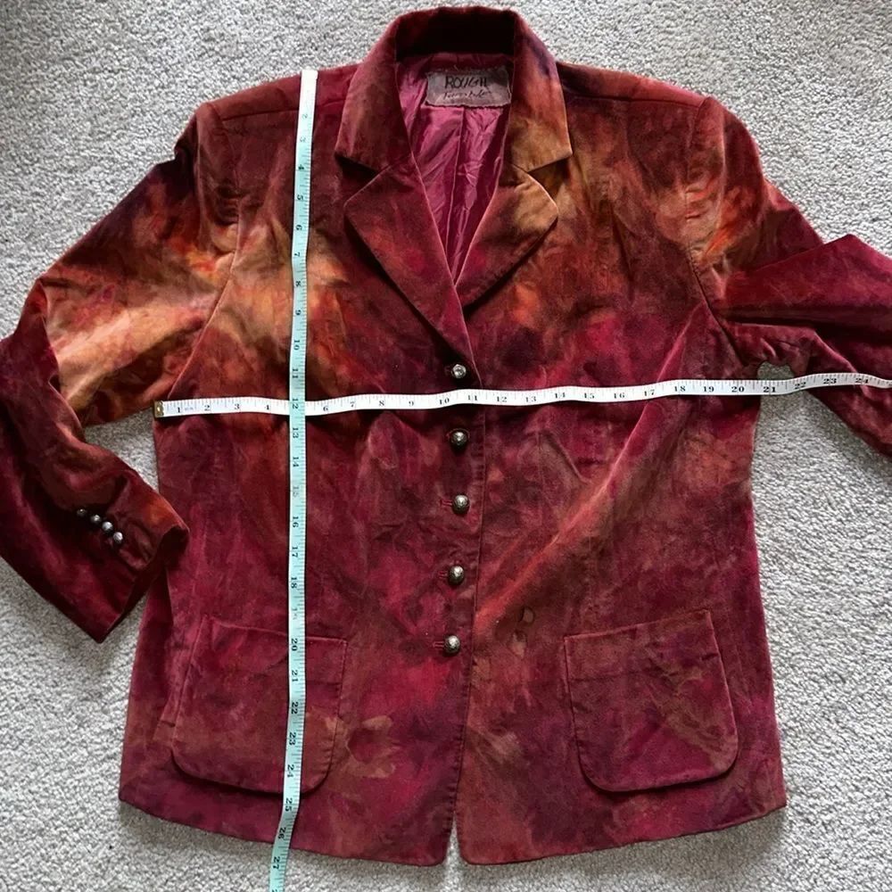 🔥Rare! Rough Tumble Velvet Retro Blazer Jacket! - Picture 9 of 11